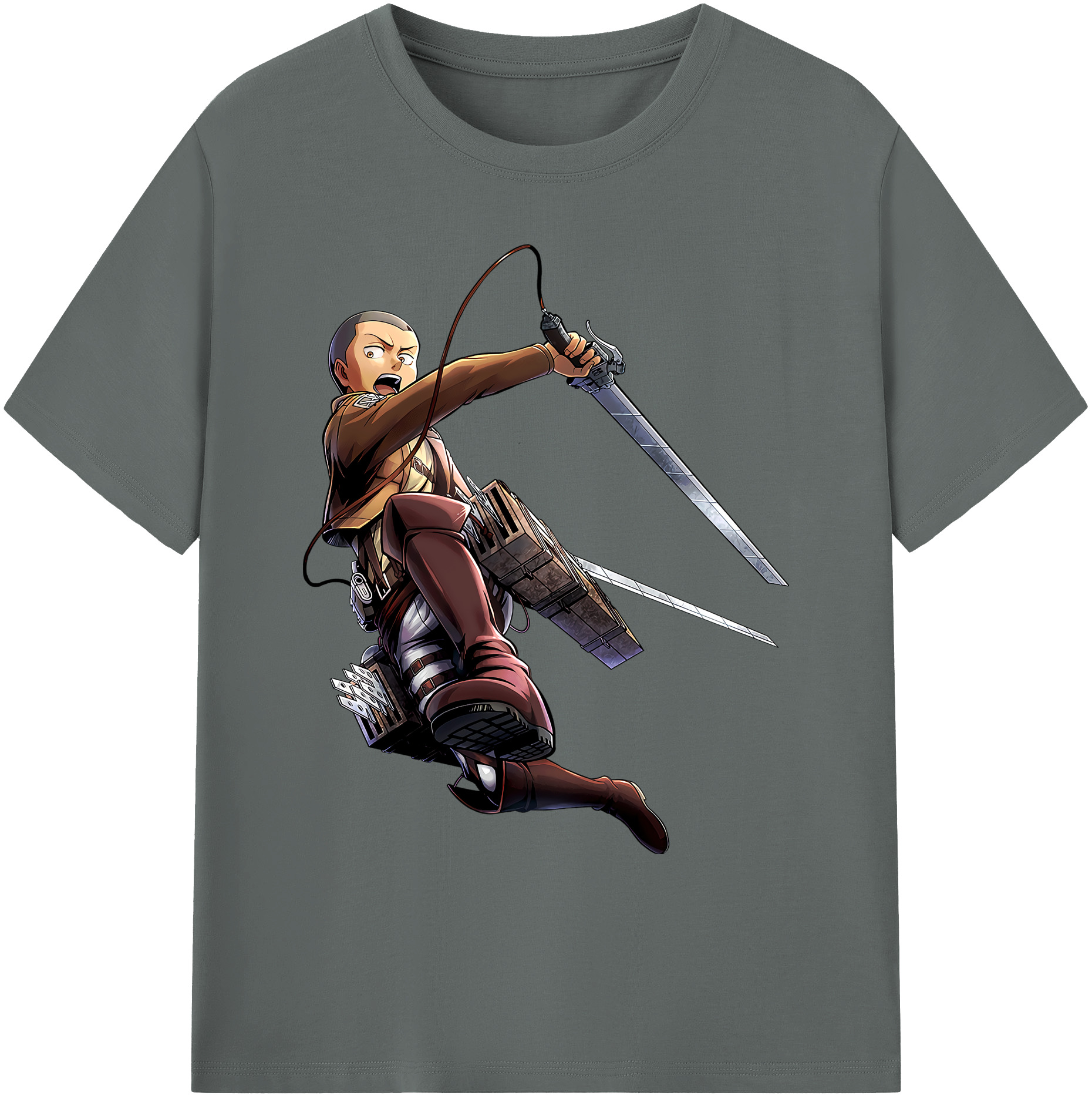 （画像用） 進撃の巨人 コニー·スプリンガー Attack on Titan Connie Springer 綿100％ メンズ半袖Tシャツ｜肌触りやわらか＆通気性